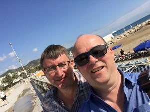By the main beach in Sitges